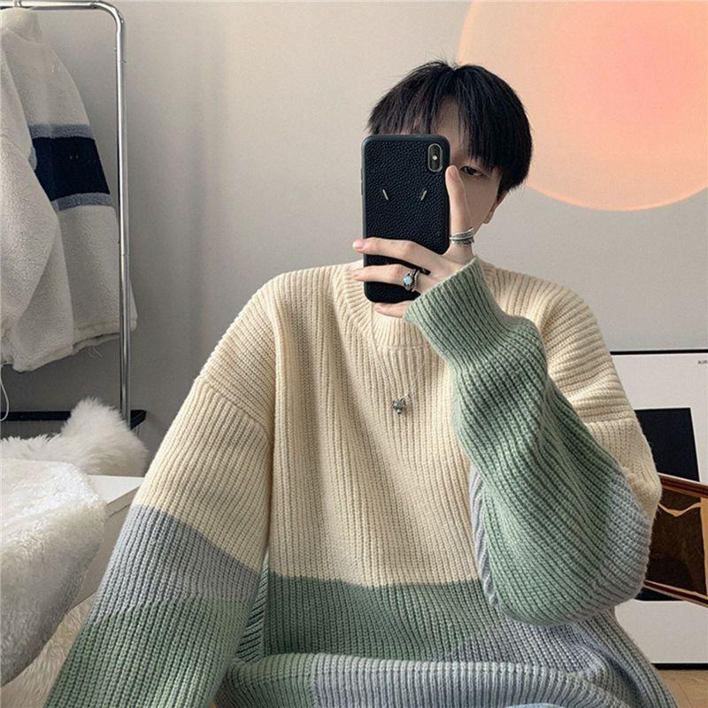 

Осень/зима, мужские однотонные свитера с сетчатым узором, мужские модные повседневные свитера, толстые теплые пуловеры, размер M-3XL 3XL