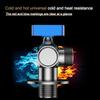 High Quality Red Blue Water Control Valve Brass Cold and Hot Distinction Brass Angle Valve Water Stop Valve Kitchen