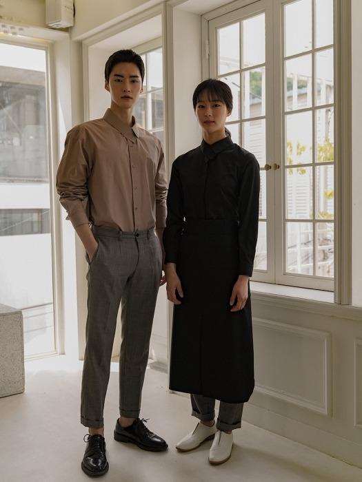 a.mont Wrinkle-Free Side Big Pocket Waist Apron #AA1957 Black FREE