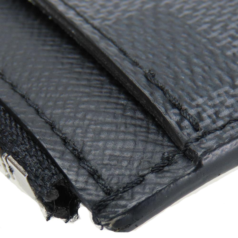 Used LOUIS VUITTON Card Case Coin / Card Holder N64038 Damier Grafitte Black Gray Compact