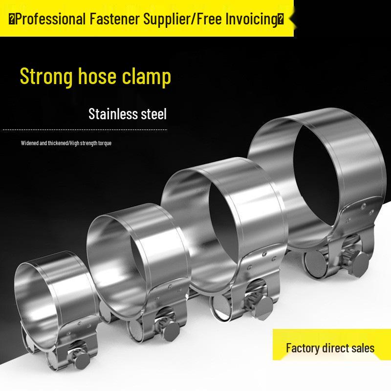 Stainless Steel Car Exhaust Widened Hose and Pipe Clamp