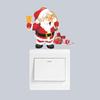 Cute Cartoon Santa Claus Switch Stickers Living Room Kids Bedrooms Wall DIY Decal Christmas Removable Self-adhesive Decoration