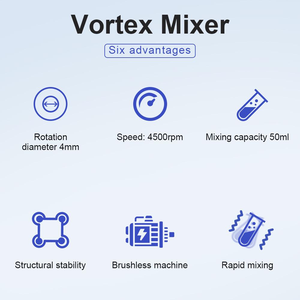 Laboratorní vírový mixér 50ml tekutý mixér 0-4500 ot./min. Nastavitelný třepač mini vírový mixér tetovací pigment lak na nehty míchací zařízení