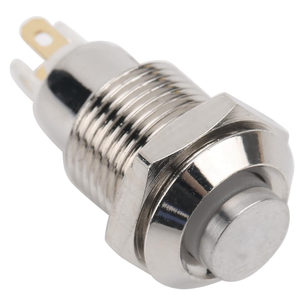 Metal Button Switch Reset Type Waterproof with Light 10mm 3V for Low Current Doorbells(Yellow )