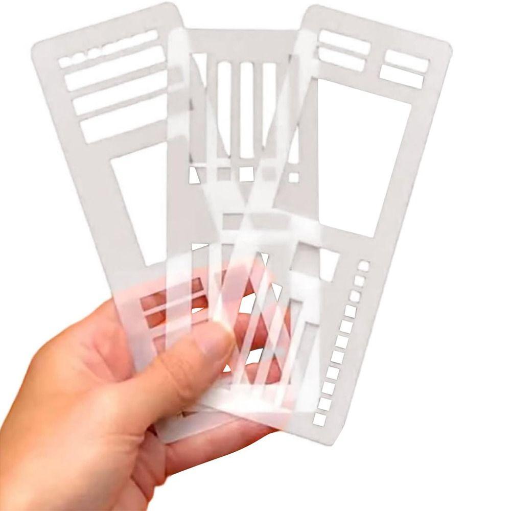 3Pcs/Set Manual Log Planning Template Set Reusable Flexible Journal Stencils