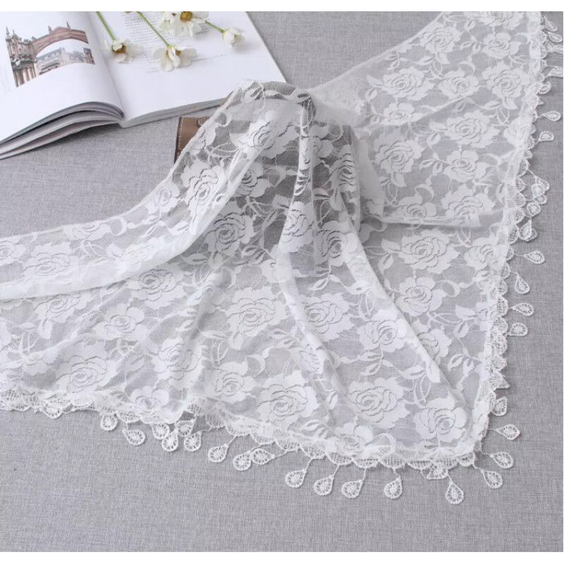 Fashion Lace Triangular Scarf, Women's Headscarf, Shawl Decoration, Neck Protection Scarf, Women's Scarf