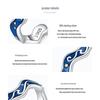 Everle Blue Starry Sky Sterling Silver Gold-Plated Open Ring S925