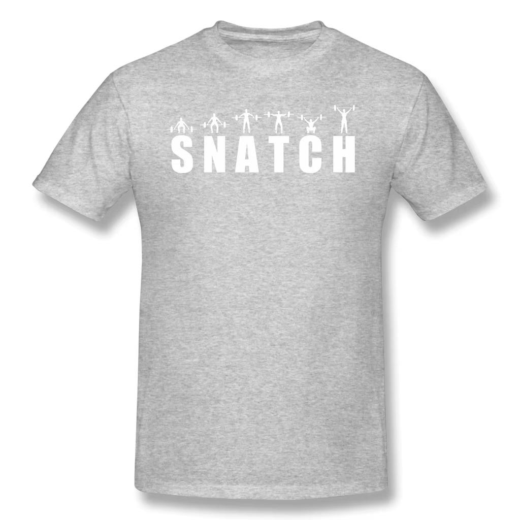 Snatch EssentialAnime Kläddesign Bodybuilding Pumping GYM Muskelträning Crossfit 100% Bomull Herr T-shirt Rundhals Toppar