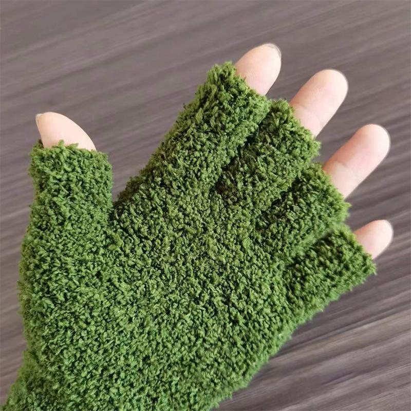 1 Par Vinter Minimalistiska Söta Skrivande Pekskärmshandskar Mode Anti-noppor Student Varma Handskar Gåva Korallfleece