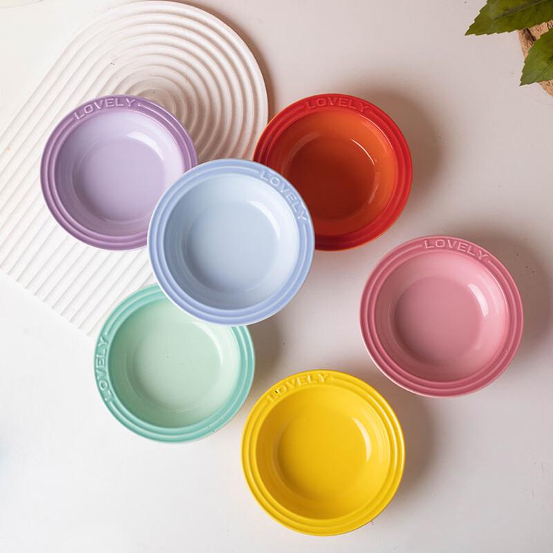 Changbaosen Gradient Ceramic Pet Bowls and Plates