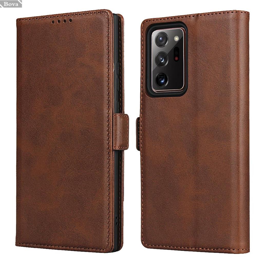 Premium Lederhülle für Samsung Galaxy Note 8 9 10+ 20 Ultra 5G Holster Magnetknopf Brieftaschenhülle Fundas Coque