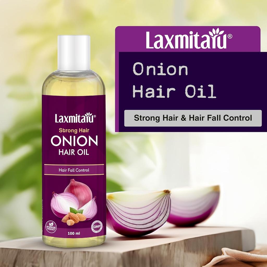 Onion Hair Oil by Ayurvedic Essentials 100ml | Strengthen Hair Roots & Nourish Hair Naturally