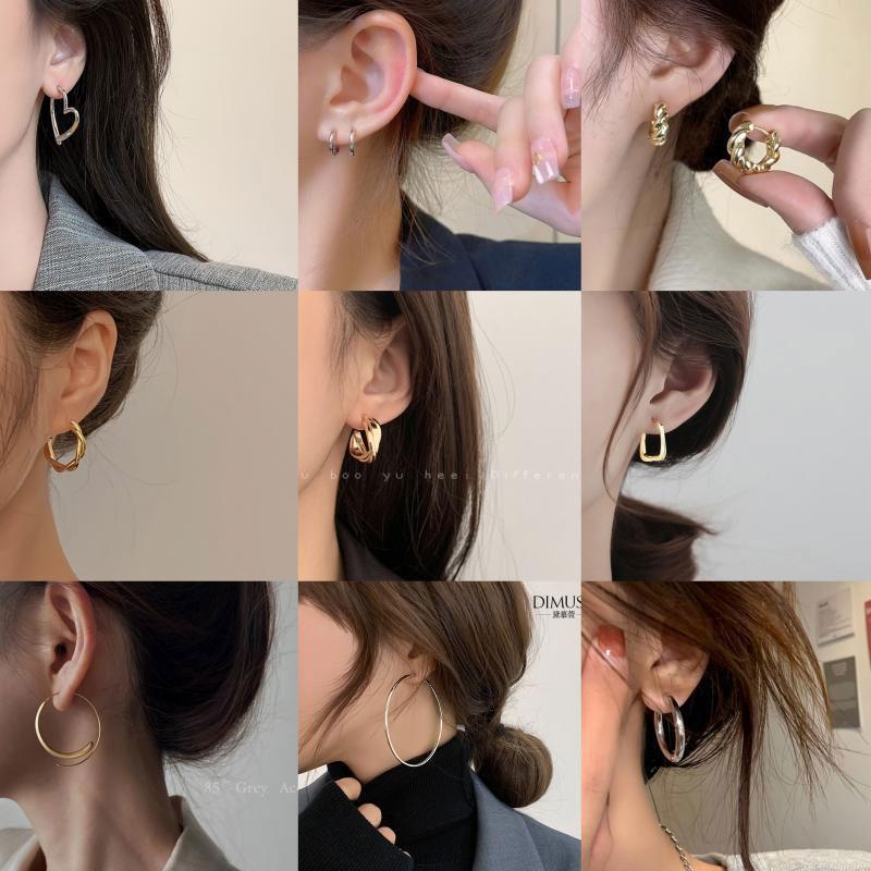 

Модные украшения, серьги из чистого серебра, минималистские серьги, нишевые персонализированные серьги, серьги и высококачественные иглы из серебра 925 пробы.