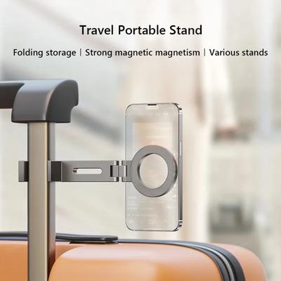 Universal Alloy Magnetic Phone Holder Travel Flexible Rotation Hands-Free Airplane Phone Mount For iPhone 16 15 14 13 12 Pro Max