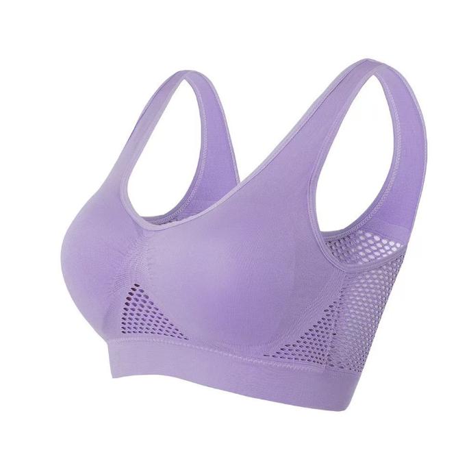 Plus Size  Women Yoga Sport Bra Breathable Fitness Running Active Vest Padded Crop Tops Underwear Gym Yoga Top Bras