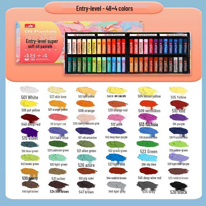 Gaole Super Soft Oil Pastels - Full Set (24/48 Colors), Classic Macaron for Kids, DIY Heavy Color Sticks