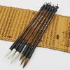 Writing Practice Brush Chinese Calligraphy Brown Weasel Hair Brush White Woolen Calligraphy Supplies Student Stationery