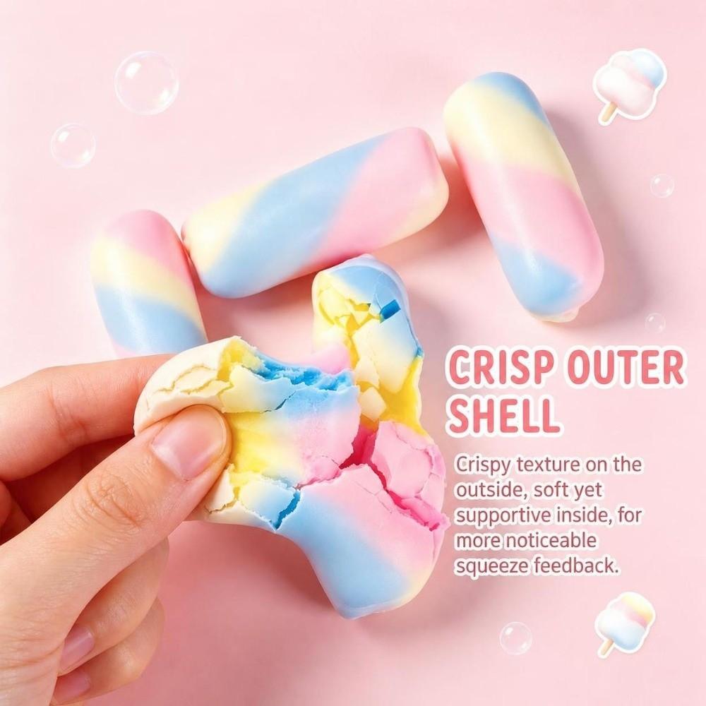 Schokoladenwachs Knackendes Quetschspielzeug Donut Knackbare Textur Knackendes Geräusch Ball Katzenpfote Knuspriges Gefühl Knusprige Stressbälle