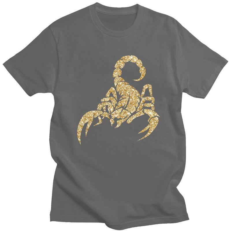 Sparkly Scorpion T Shirts 100 Cotton Tee Tops Summer Round Neck Tshirt Casual Short Sleeve Men Women Birthday Gift