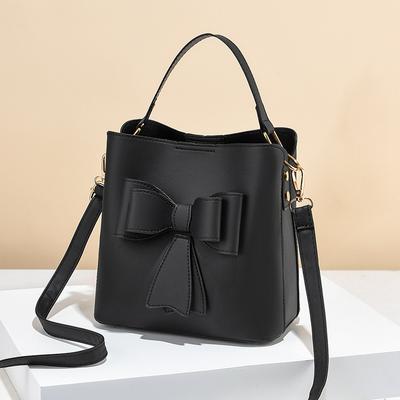 Elegante Damen Schultertasche Neue Mode Schleife Große Kapazität Allround Umhängetaschen Textur PU Handtaschen Büro Dame