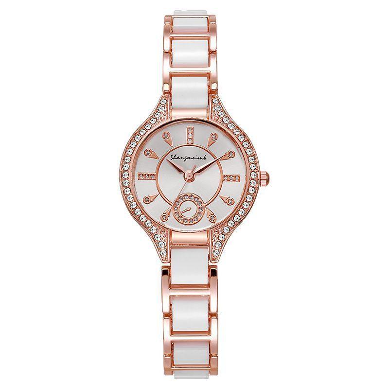 Fashion Year Of The Snake Alloy Ceramic Quartz Watch With Steel Band For Women