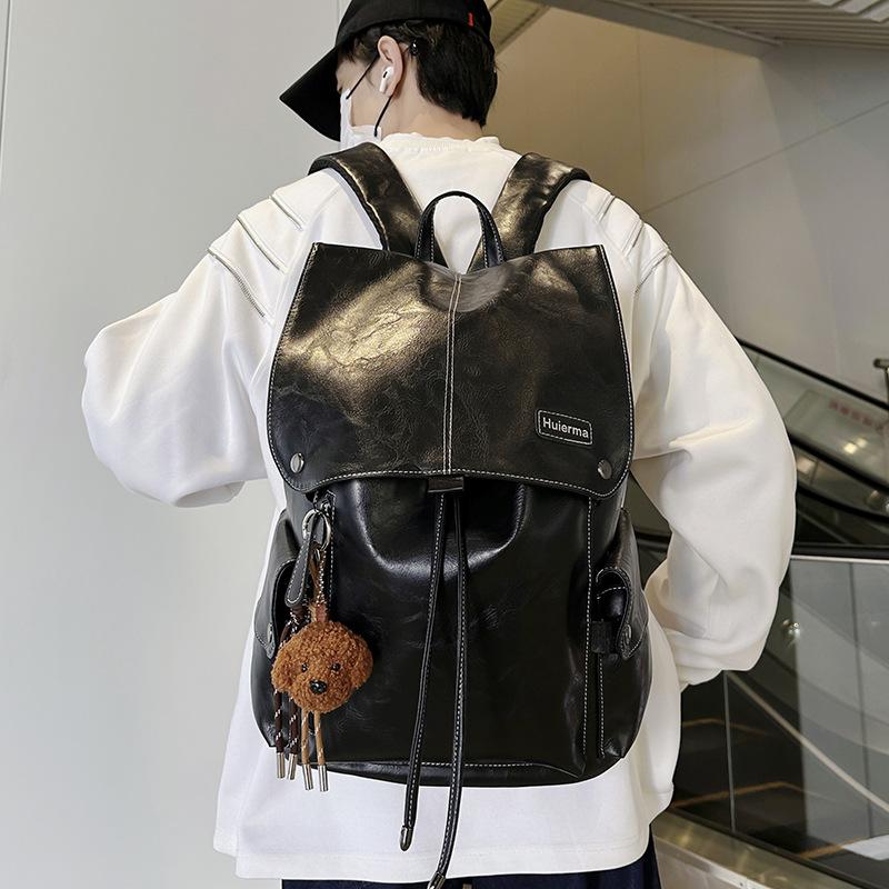 Schoolbag new fashion trend European and American style large capacity Internet celebrity backpack retro backpack anti-theft backpack