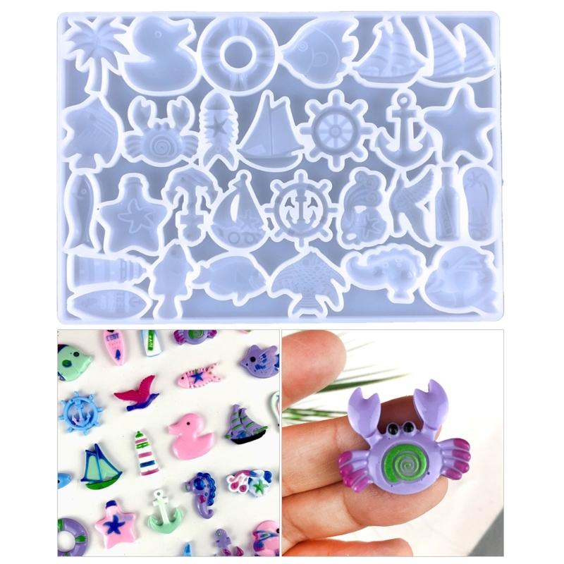 Resin Shaker Filling Mold,Silicone Fish Mold Epoxy Resin Mold Filler Quicksand Casting Filling Mold for Jewelry Making