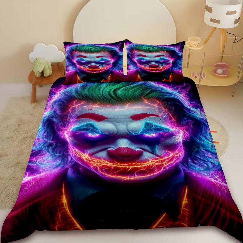3 pz Copripiumino IT Pennywise Horror Sorpresa Set Biancheria da Letto Set Copripiumino Adolescenti Bambini Camera da Letto Decorazioni per la Casa Regali di Compleanno