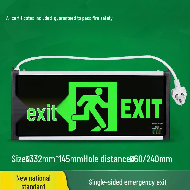 

Светодиодный эвакуационный знак: Национальный стандартный индикатор пожарной аварийной ситуации и эвакуации Model 3