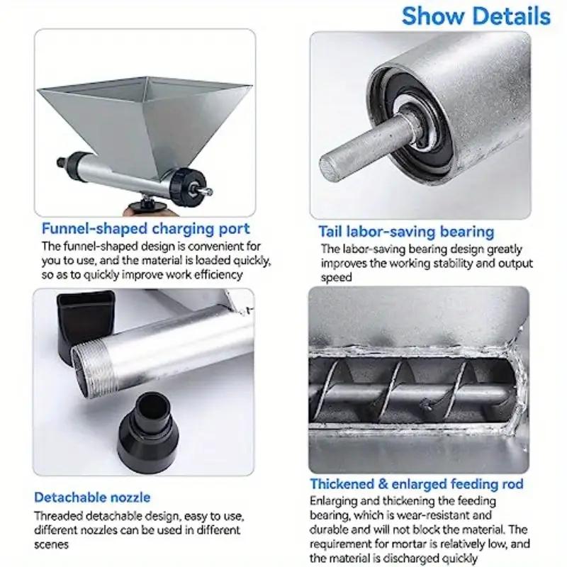 Mortar Grout Applicator Machine 4-Nozzle Portable Cement Gun for Doors Windows Masonry Floor Caulking