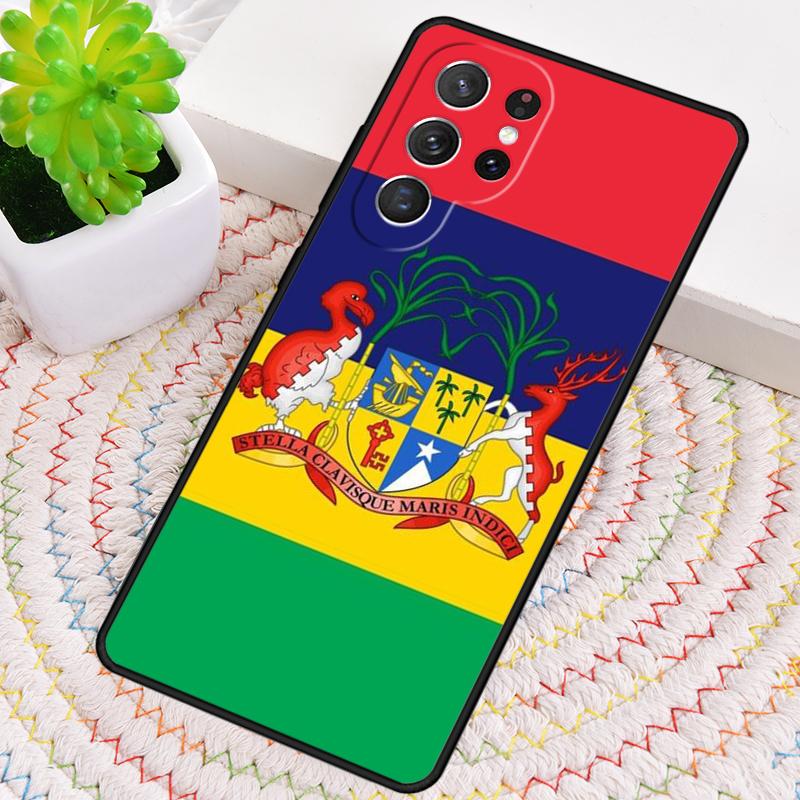 Mauritius Flag Silicone Phone Case For Samsung Galaxy note 10 pro S26 S25 S24 S23 S22 S21 Plus S25Ultra Capa Cover