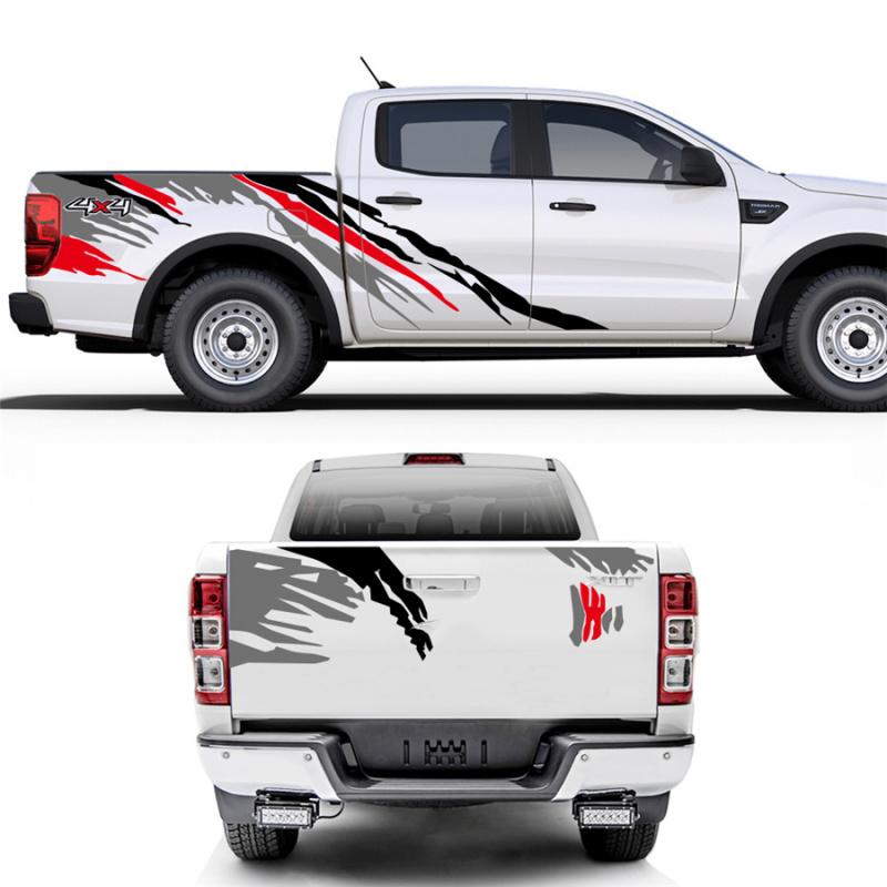 

1 set car trunk side stickers, graphic stickers for pickup truck, waterproof