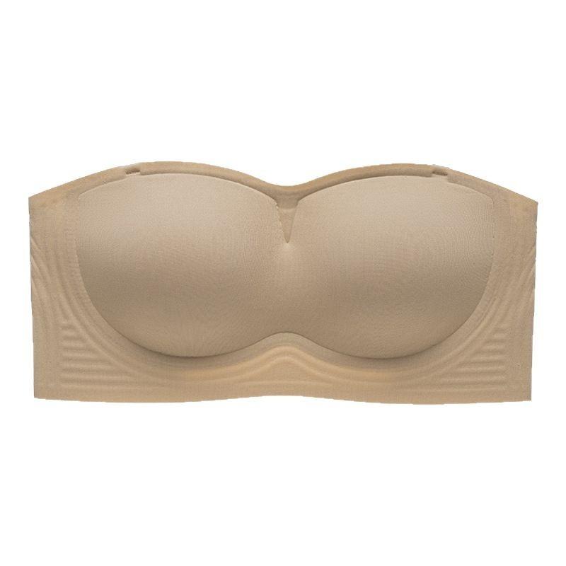 Invisible seamless strapless underwear for is non-slip and cannot fall off. Small breasts gather and cross beautiful back bra cover