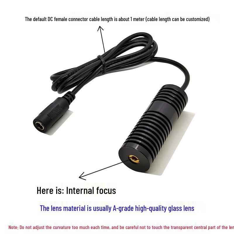 High-Quality 100mW 650nm Red Laser Module with 20x60mm Glass Lens