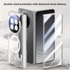 For OPPO Find N6 Case Luxury Plating Magsafe Stand Magnetic Protective Back Cover Case For Find N6 N5 Spring Hinged Holder Shell