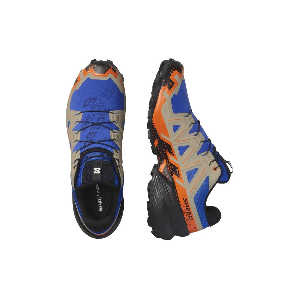 Salomon Speedcross 6 Comfortable Non-Slip Durable Low-Top Running Shoes Men Sneakers Blue Gray 471159