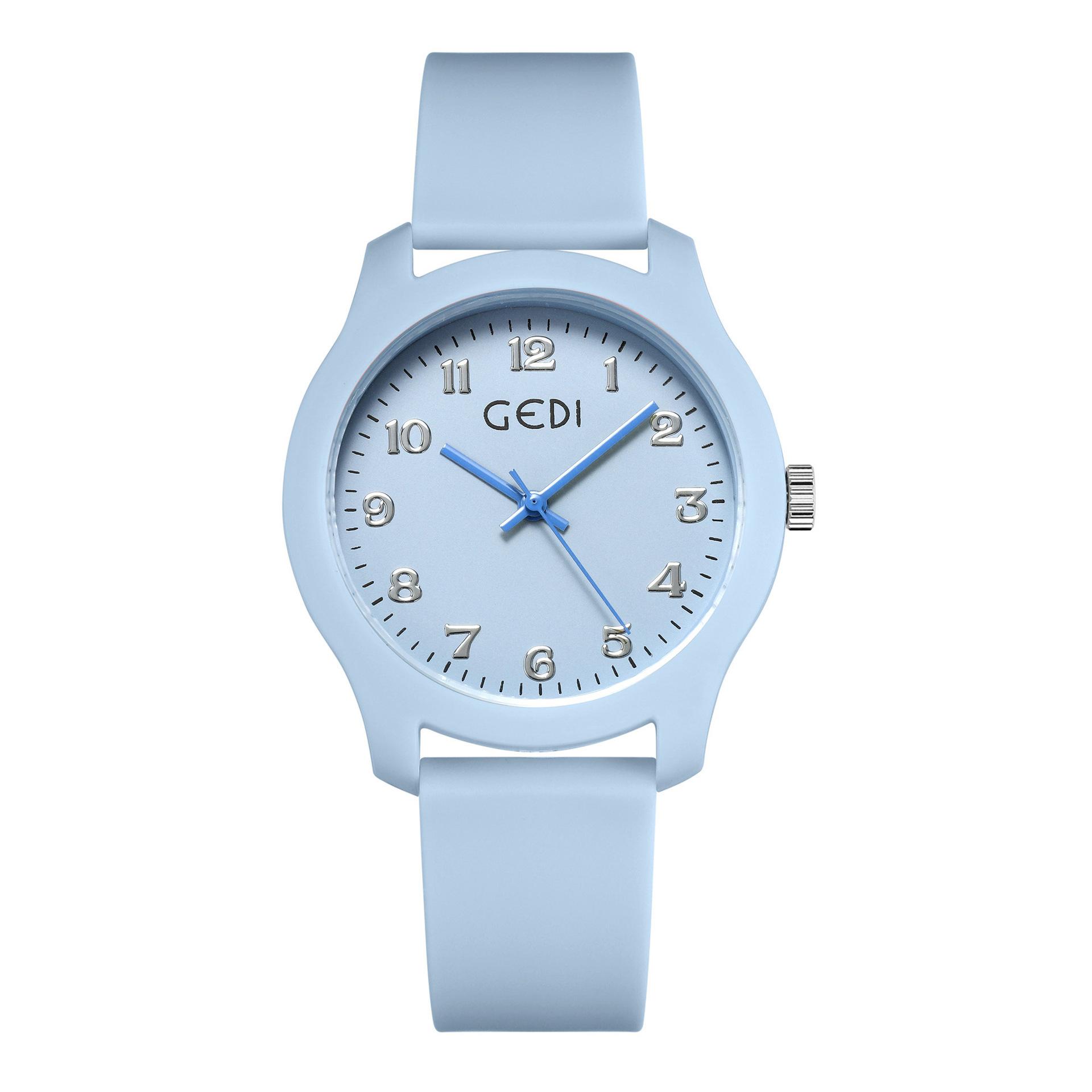 

Student Watch Candy Color Waterproof Silicone Watch Ladies Versatile Quartz Watch 30M Simple светло-голубой