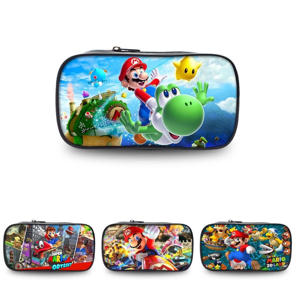 Super Mario Pencil Case Large Capacity Polyester Kids Stationery Organizer For Students