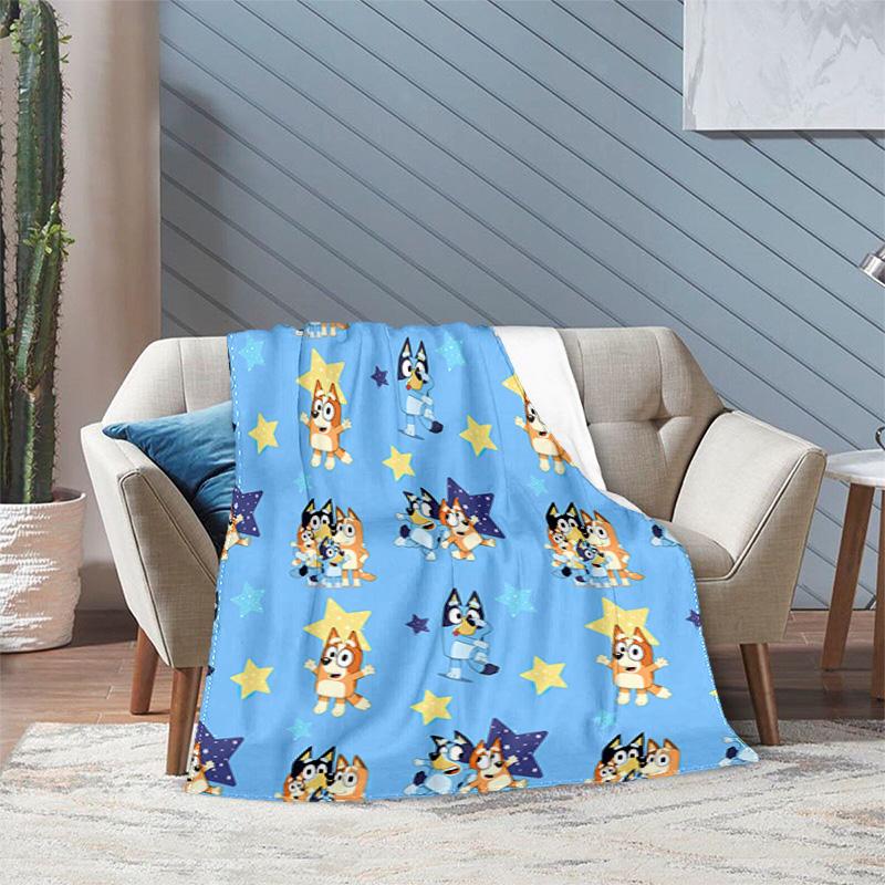 Bluey Blanket Suitable All Seasons Soft Comfortable Sofa Office Home Blanket Holiday Birthday Gift Bluey 128 140