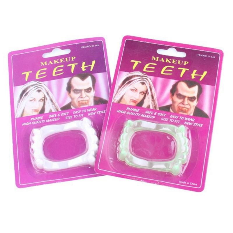 Vampires Dentures Vampires Teeth Glow In the Dark False Teeth Vampires Role Play Props Scary False Teeth for Adult