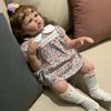 3D Maling Hud Med Vene Silikon 60 cm Reborn Baby Doll For Girl Langt Hår Prinsesse Småbarn Bebe Artist Collection Gave