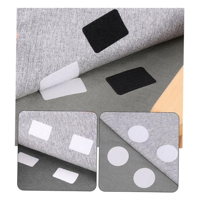 Double-sided Stickers Anti-curling Carpet Tape Pads Non-slip Stickers Carpet Gripper Mat- Anti-Skid Square Stickers 5Pcs