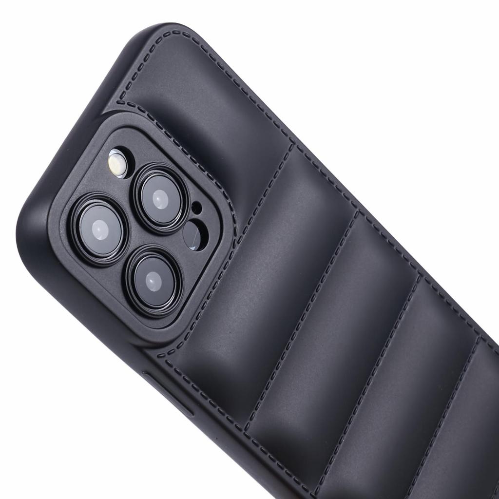 JTW Series For iPhone 12 Pro Max 6.7 Inch Cell Phone Cases Rubberized Grid Down Jacket Texture Cover