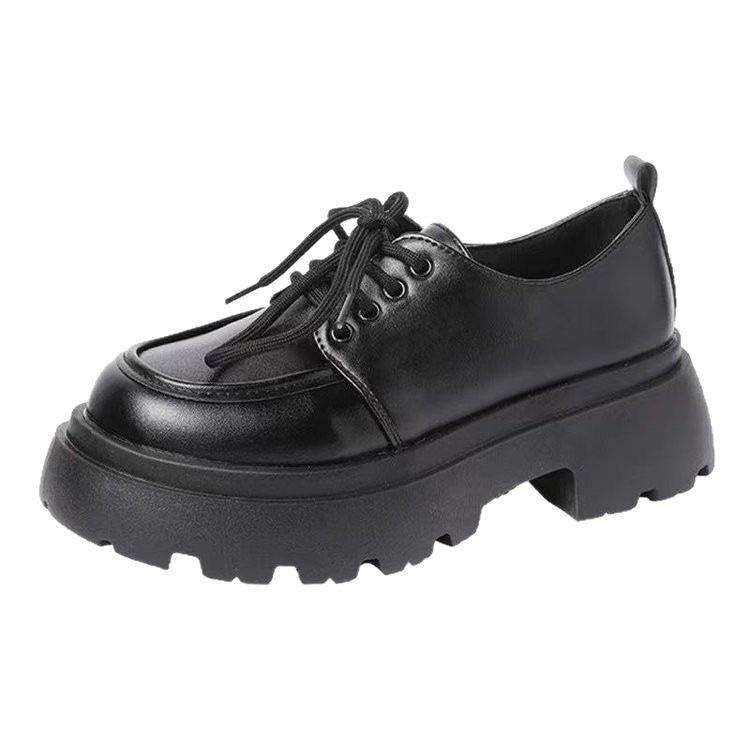 Spice girl platform small leather shoes ins trendy new heightening Japanese jk British college style single shoes