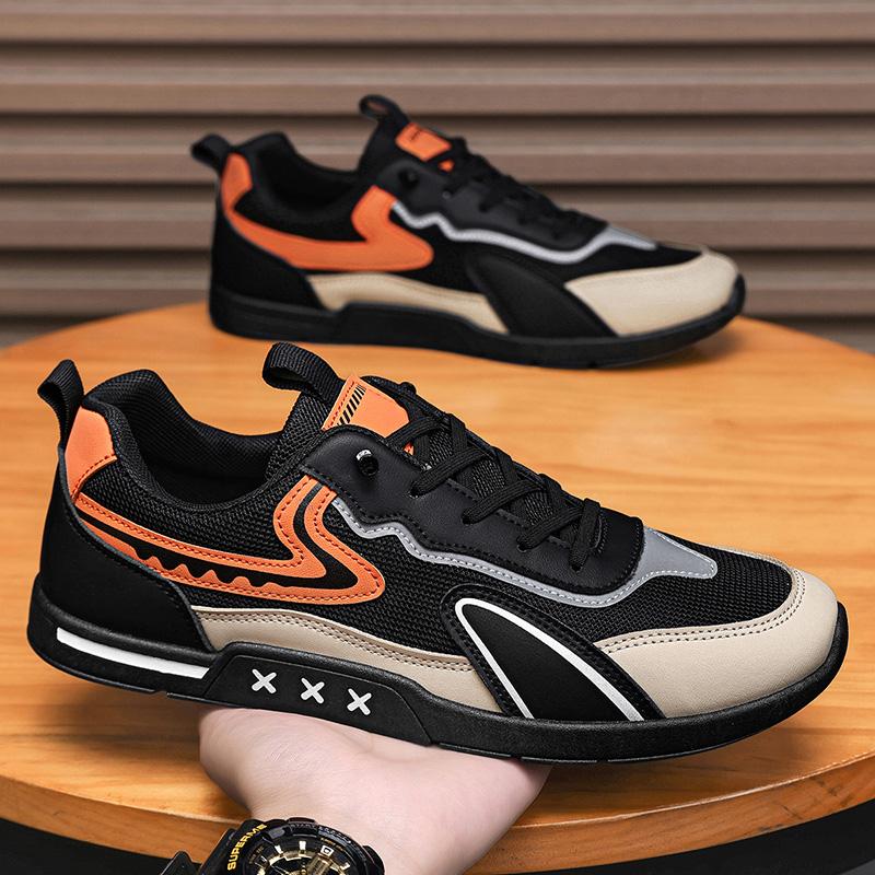 

Men s Shoes Men s Fashionable and Versatile Trendy Bean Shoes Comfortable Men s Driving Shoes sneakers men 44 оранжевый