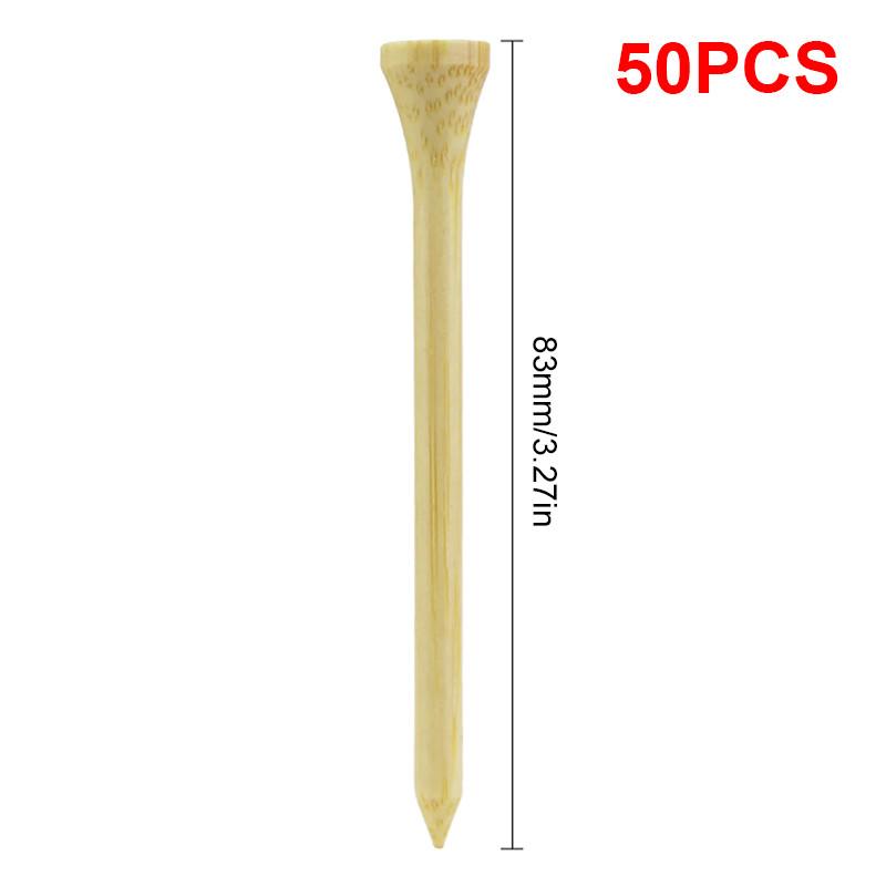 Xiaomi 50PCS Bamboo Golf Tees, Natural Wooden Golf Tees with 4 Sizes for Practice & Course Use