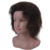 Afro Mannequin Head Realistic Human Hair Black Skin Resin PVC African Manikin Curly Mannequin Head