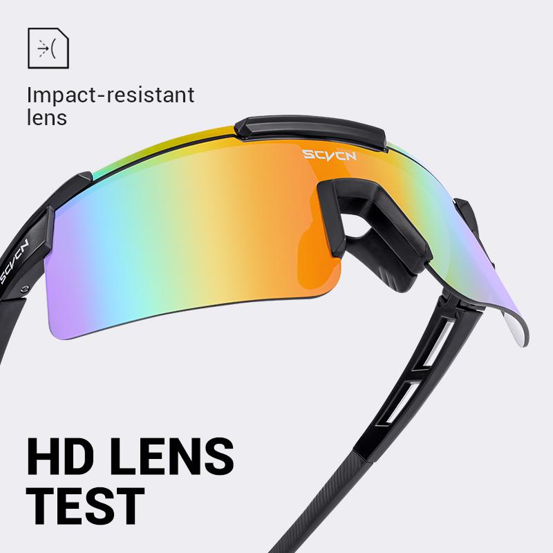 SCVCN UV400 Cycling Glasses Outdoor Hiking Drive Running Sunglasses Fashion Sports Glasses Men Women MTB Road Bike Sunglasses