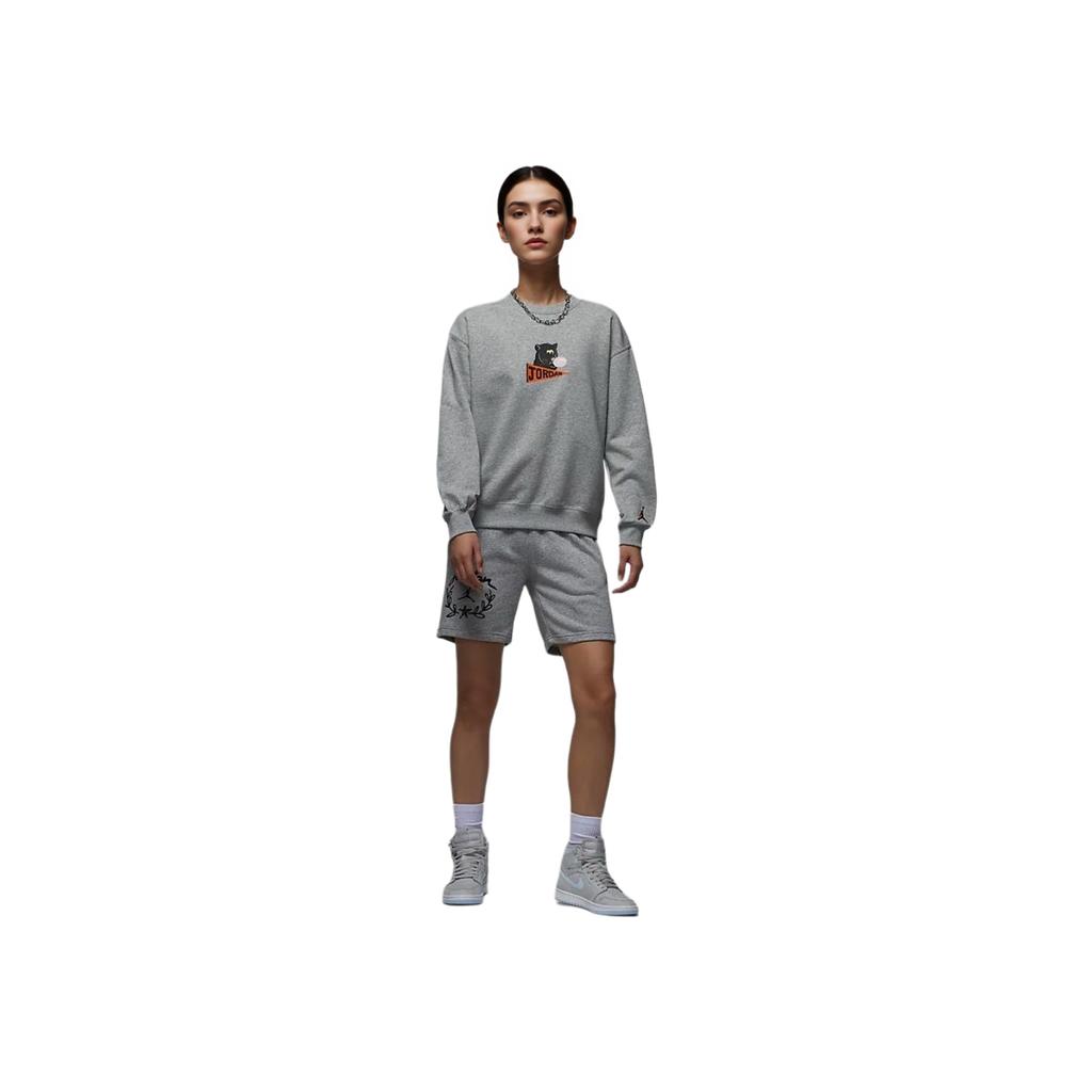 Jordan Brooklyn Fleece Bequem Weich Rundhals Langarm Sweatshirt Damen sweatshirt Dunkelgrau HV1749-063