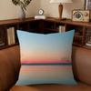 Serene Seaside Scenes  Pillow Covers Cartoon Sofa Decorative Home Double-sided Printing Short Plush Cute Cushion Cover